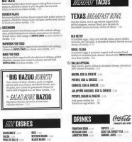 Lone Star Taco Co. menu