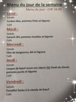 Du Pont De La Roche menu