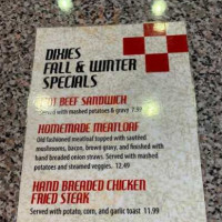 Dixie's Diner menu