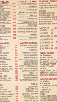 Luna Hamburgerija menu