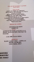 La Cantina Dels Racons menu