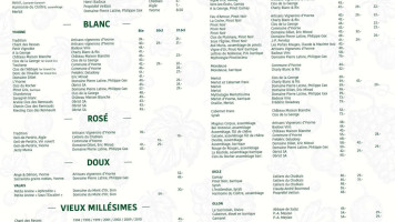 Auberge De La Couronne menu