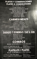 Noriega's Chicken Grill menu