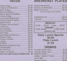Brothers Taco House menu