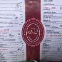 Salt Factory Pub menu