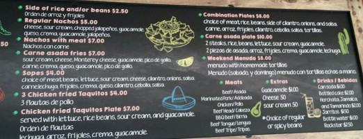 Tacos Romero menu