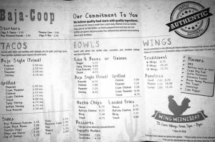 Baja Coop menu