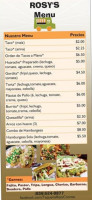 Taqueria Rosy menu
