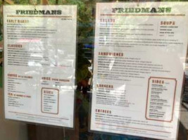 Friedmans menu
