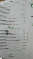 Green Asia menu