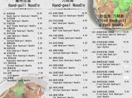 Xintaste Hand Pull Noodle menu