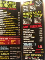 Black Burger menu