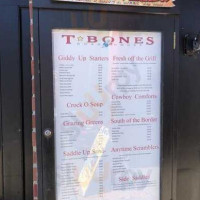 T-bones Road House menu