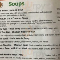 Thai Delight menu