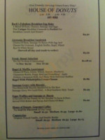 Beachside Cafe And Donuts menu