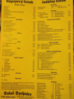 Salaš Dechtáre menu