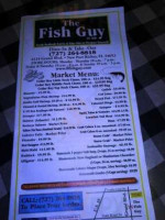 The Fish Guy menu