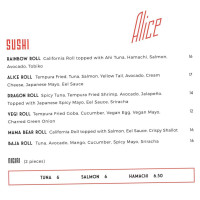 Alice menu