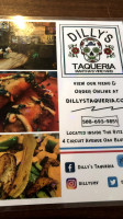 Dilly's Taqueria menu