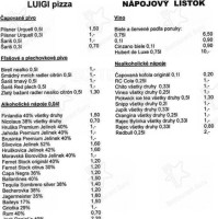 Luigi Pizza menu