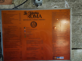 Roma 1 menu