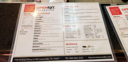 Openrice Asian Bistro Lewisville menu