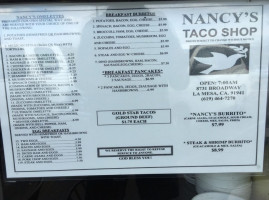 Nancys Taco Shop food
