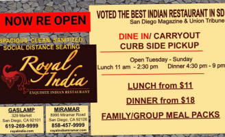 Royal India San Diego Banquet Halls Catering food