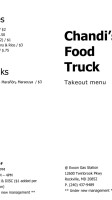 Chandi's Food Truck menu