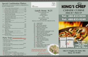 King's Chef Chinese Food menu