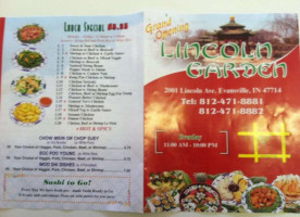 Lincoln Garden menu