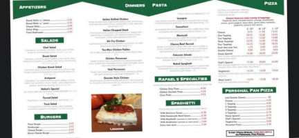Rafael's Pizzeria And Tullahoma, Tn menu