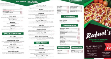 Rafael's Pizzeria And Tullahoma, Tn menu