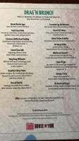 Suzy Wong's Drag’n Brunch menu
