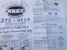 Vito's Pizzeria menu