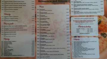 Pod Orlovou menu