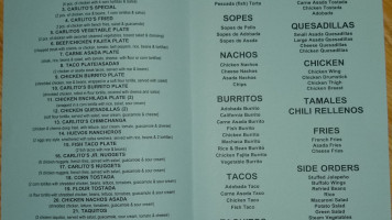 Carlito's Chicken menu