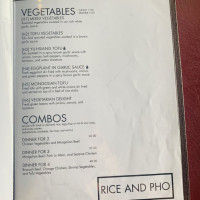 Rice And Pho menu