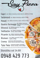 Say Pizza menu