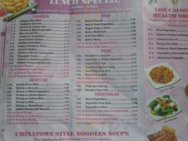 Mings Delight menu