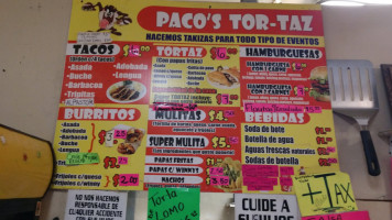 Paco’s Tortaz food