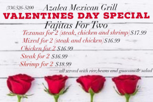 Azalea Mexican Grill menu