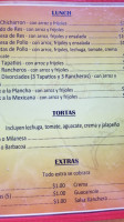Beto Hernandez Foods menu