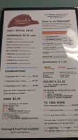 Sarah's Empanadas menu