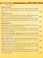 Bar Sol De Quito Restaurant II menu