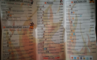 Pizzeria-burguer El Bruto menu