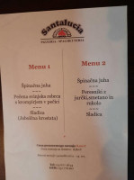 Pizzeria Santa Lucija menu