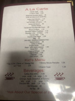 Reid's Harvest House menu