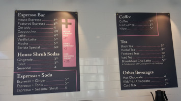Broadsheet Coffee Roasters menu