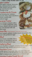The Sloppy Waffle menu